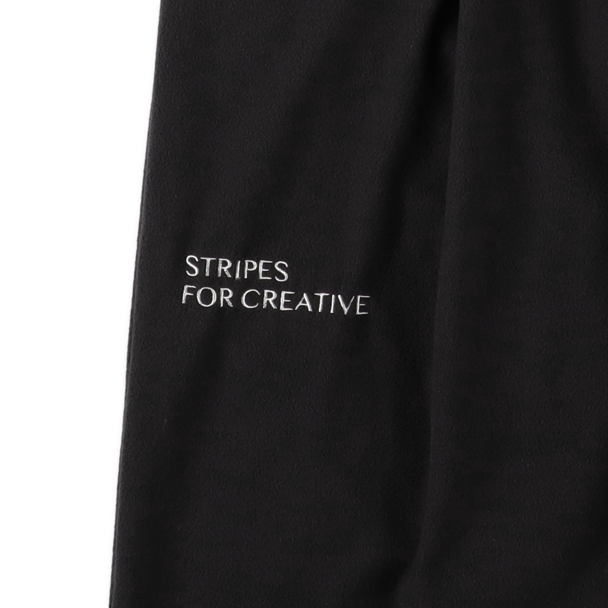 S.F.C  FLEECE WIDE TAPERED EASY PANTS BLACK ロゴ刺繍