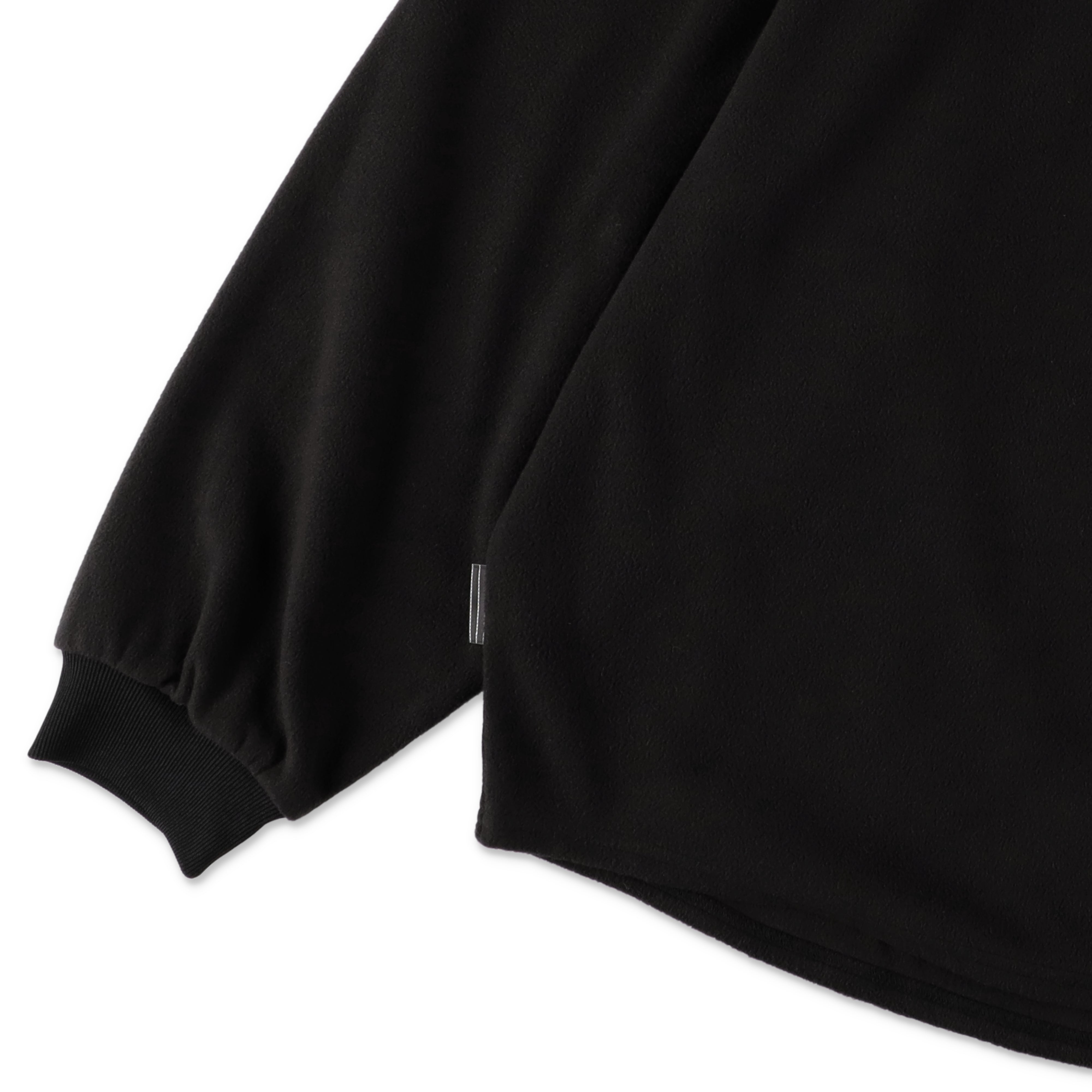 S.F.C FLEECE SUPER BIG LS ROUND TEE - BLACK – STUDY SHOWROOM STORE
