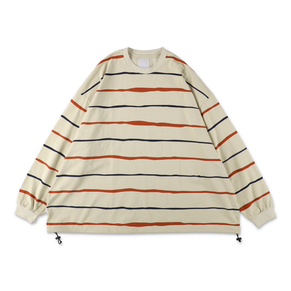 S.F.C Super Big Stripe LS Tee (W/Drawstrings) Beige【SFCFW26CS07】(N)