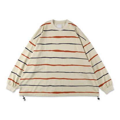 S.F.C Super Big Stripe LS Tee (W/Drawstrings) Beige【SFCFW26CS07】(N)