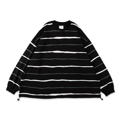 S.F.C Super Big Stripe LS Tee (W/Drawstrings) Black【SFCFW26CS07】(N)