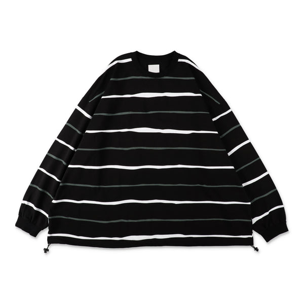 S.F.C Super Big Stripe LS Tee (W/Drawstrings) Black【SFCFW26CS07】(N)