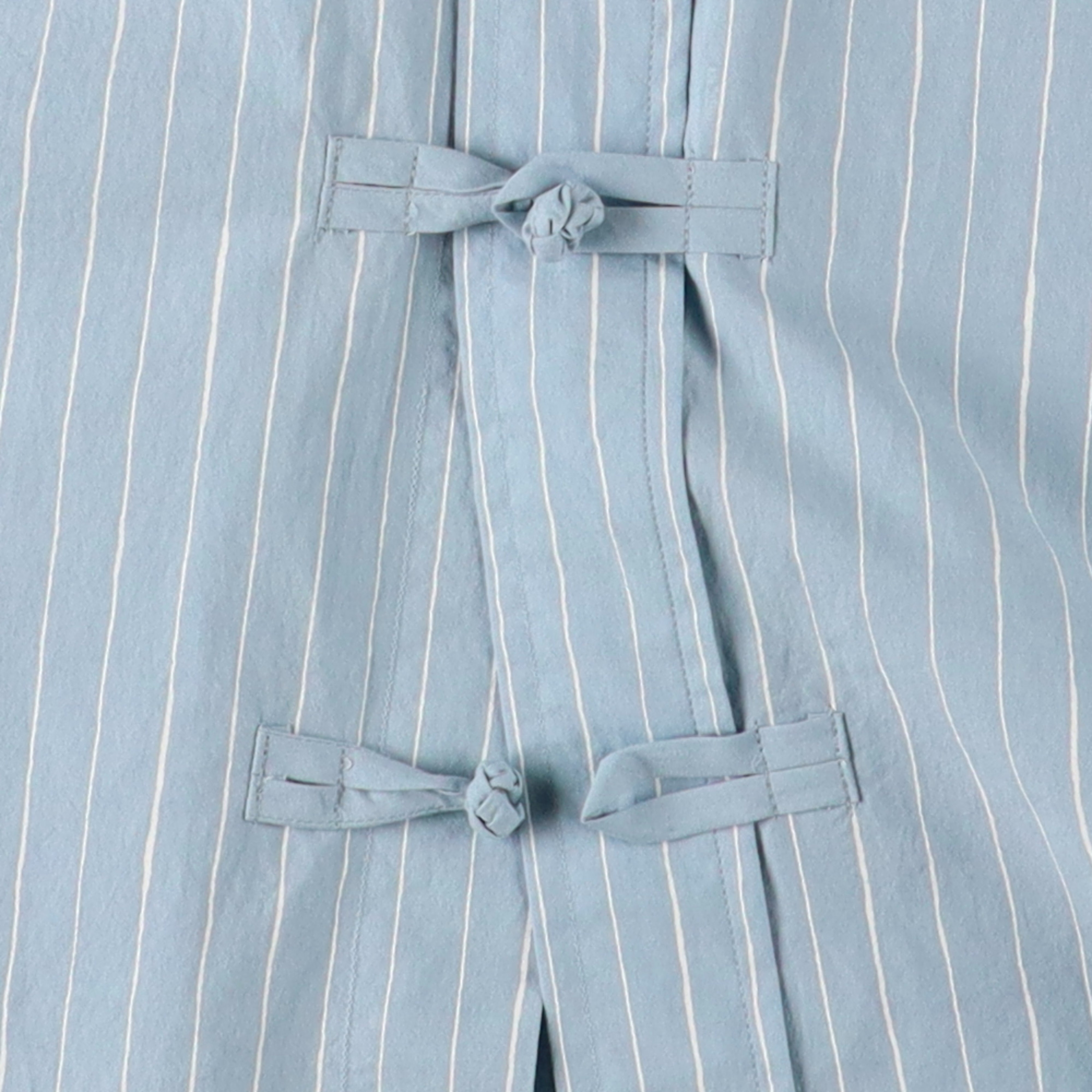 S.F.C COTTON STRIPE KUNG FU SHIRT - Sax – STUDY SHOWROOM STORE