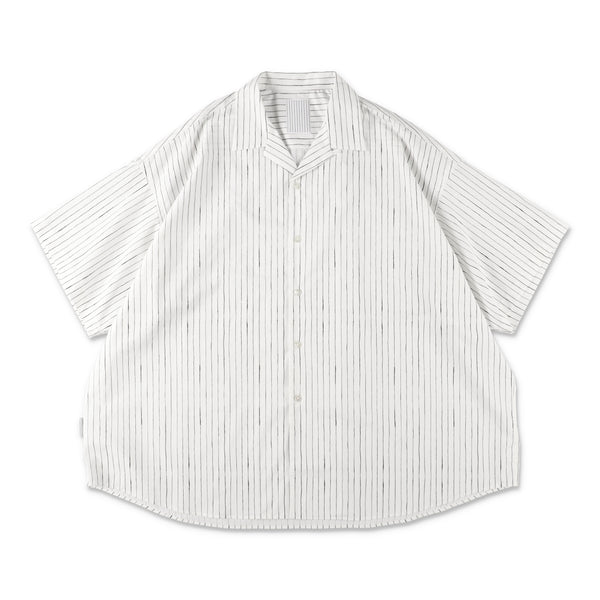 S.F.C Cotton Stripe Open Collar SS Shirt White【SFCSS26S07】(N)