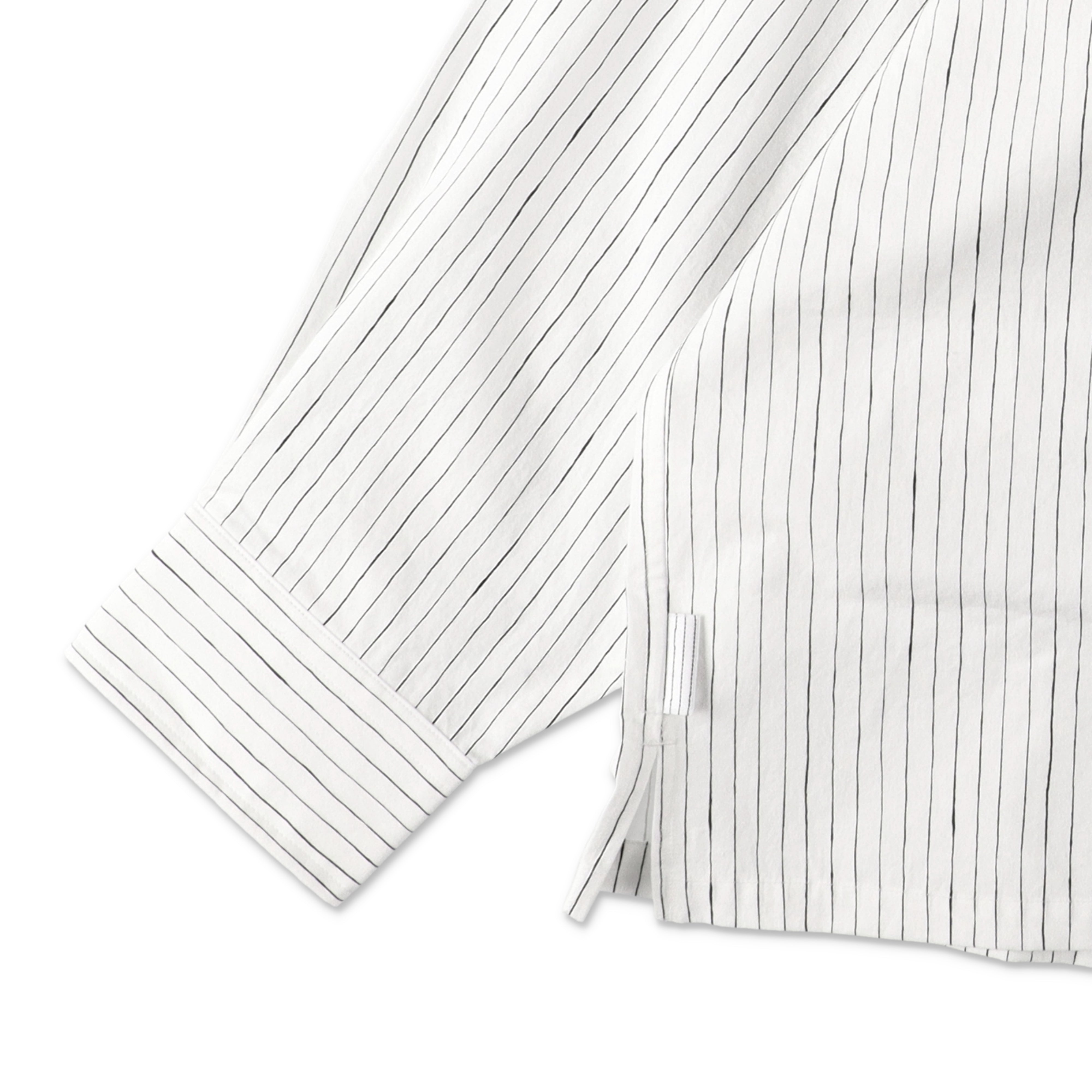 S.F.C COTTON STRIPE SLIT SHIRT - White – STUDY SHOWROOM STORE