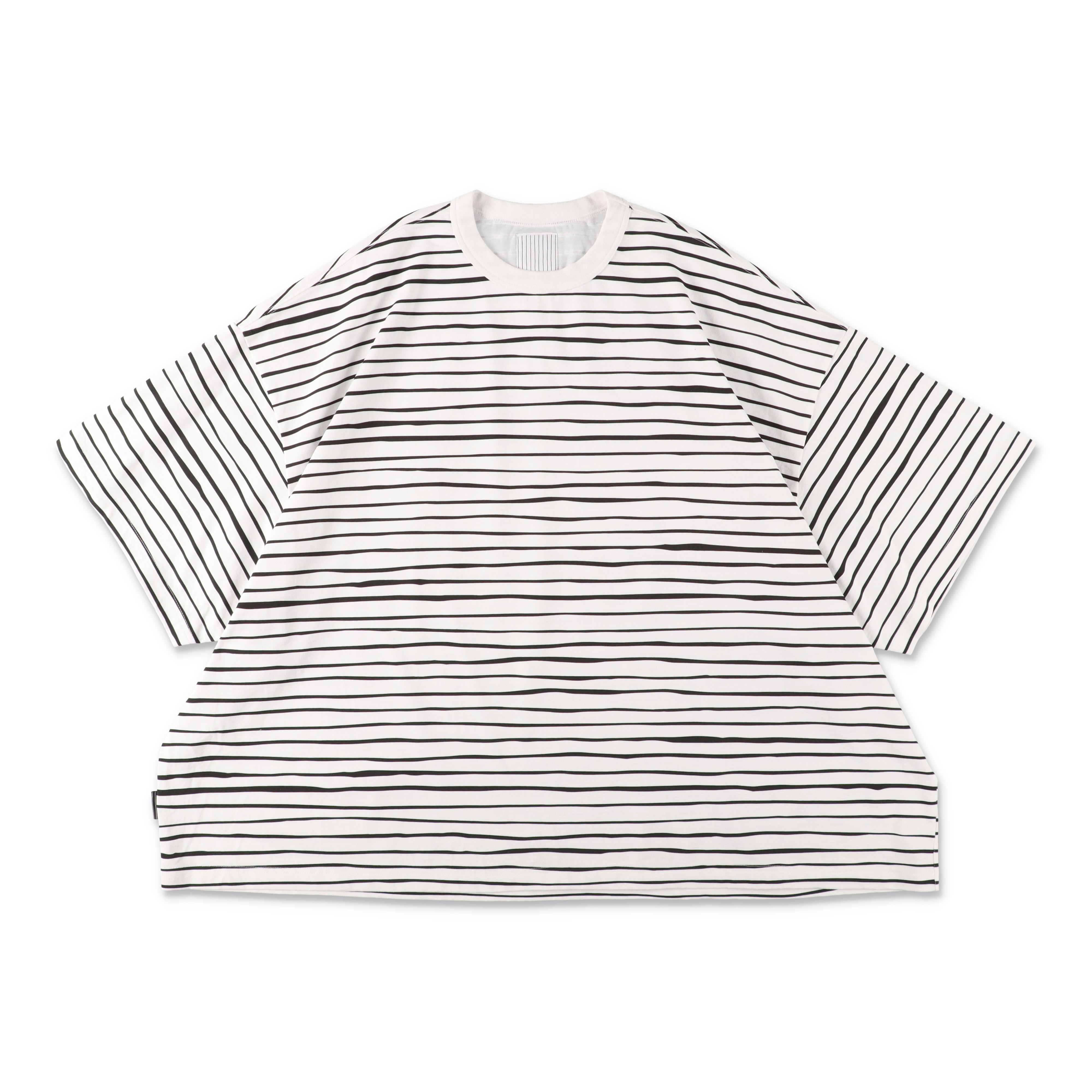 S.F.C SUPER BIG 90'S SIDE STRIPE SS TEE - White-Black – STUDY