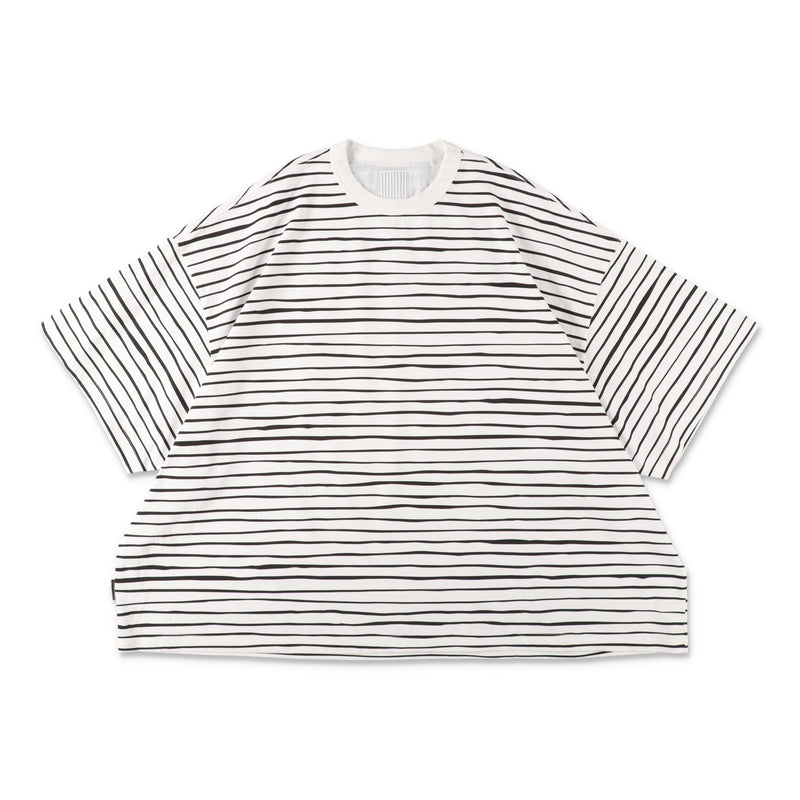 S.F.C SUPER BIG 90'S SIDE STRIPE SS TEE - White-Black – STUDY