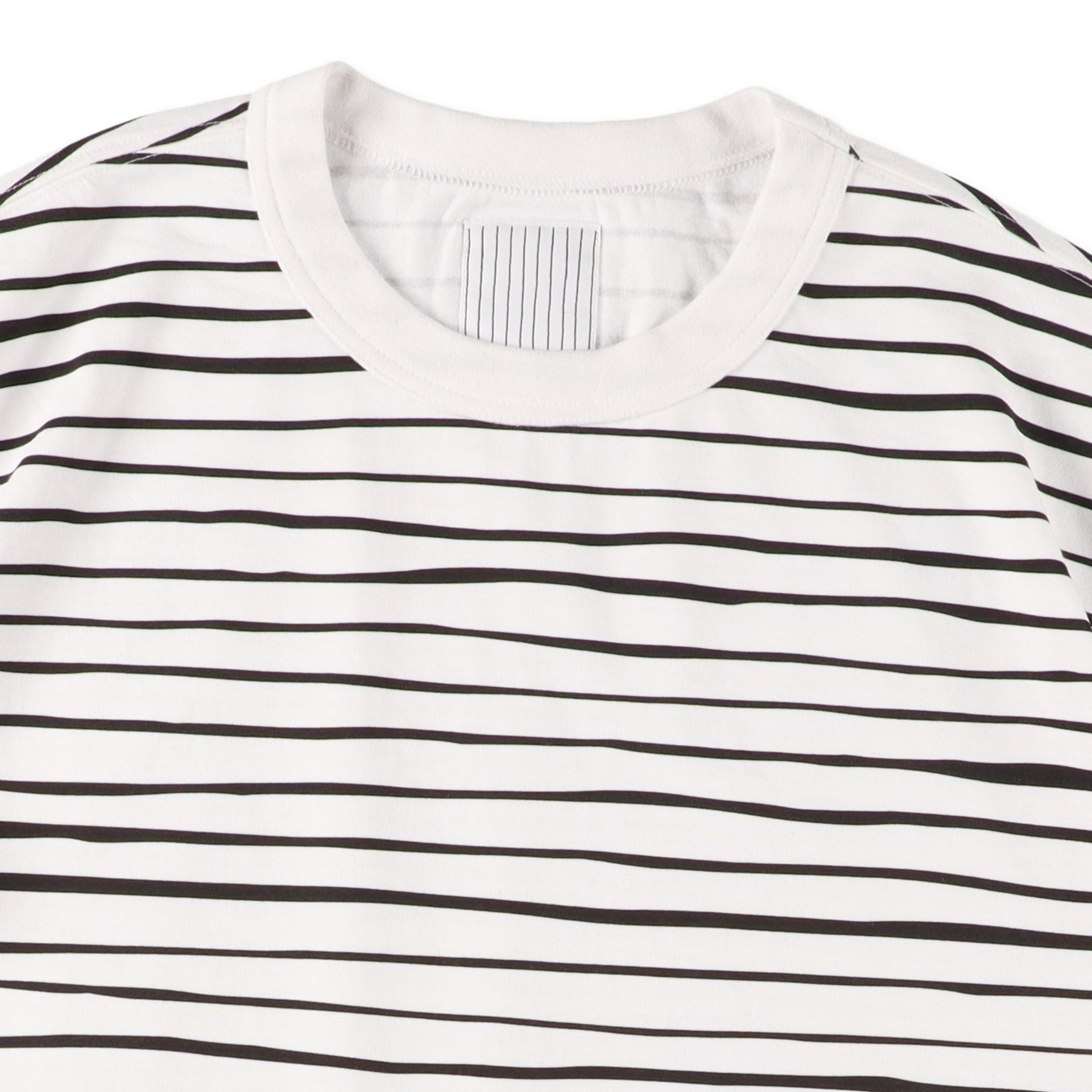 S.F.C SUPER BIG 90'S SIDE STRIPE SS TEE - White-Black – STUDY