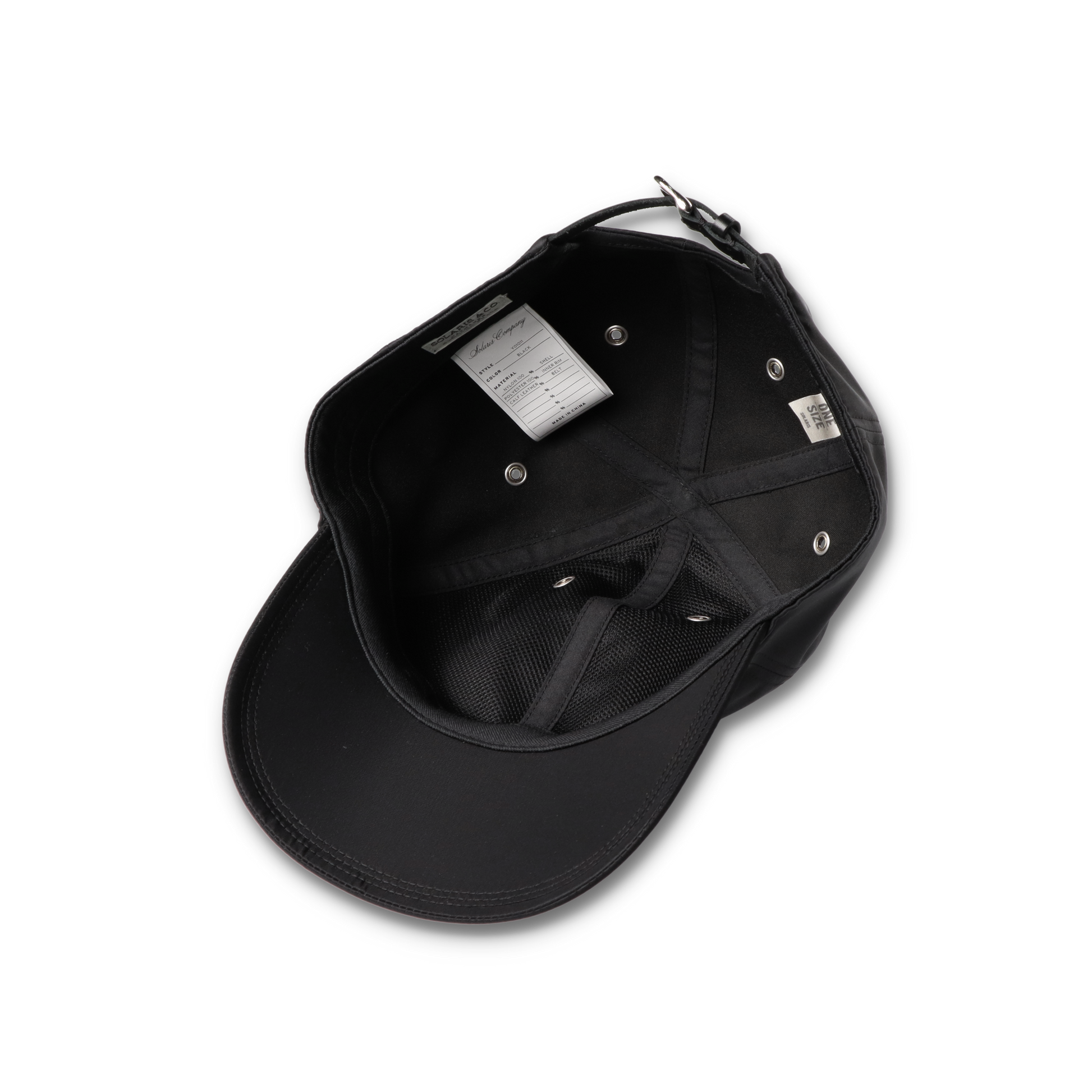 SOLARIS&Co. - NYLON TWILL CURVED VISOR CAP BLACK – STUDY SHOWROOM SOLARIS&Co. - NYLON TWILL CURVED VISOR CAP BLACK – STUDY SHOWROOM