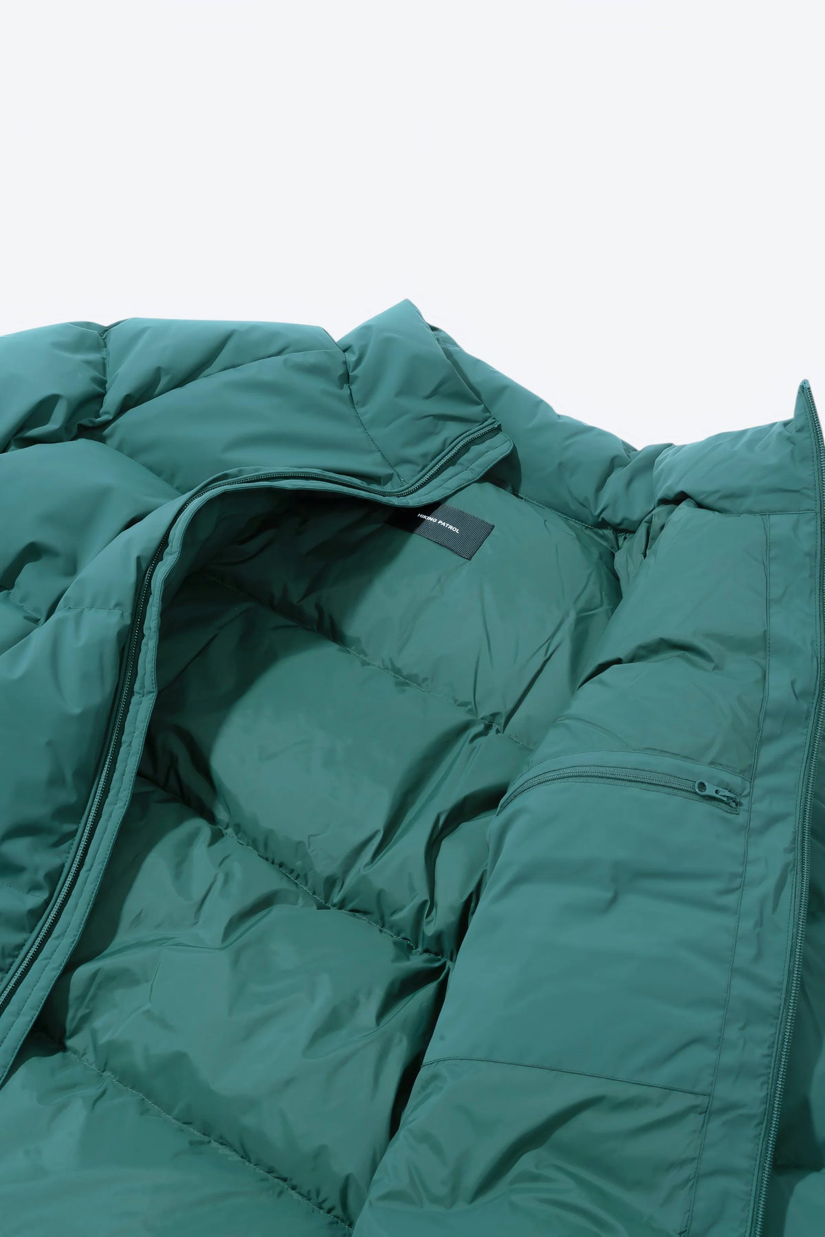 Hiking Patrol Element Down Jacket 2.0 Forest Green 開口部 ジップ