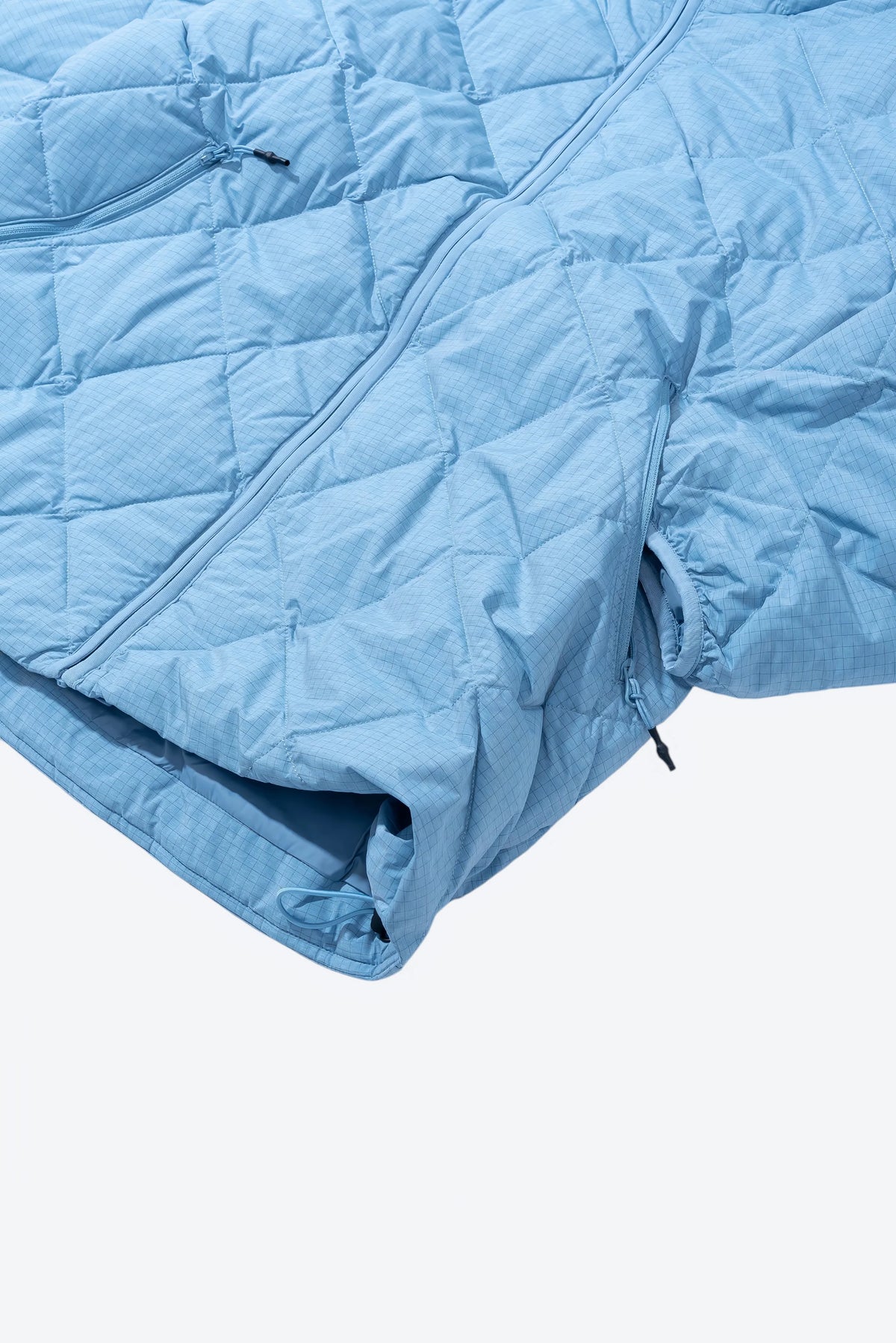 Hiking Patrol Base Grid LT Down Hooded Jacket Blue ポケット詳細