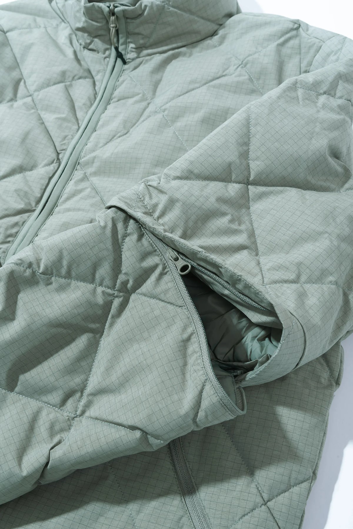 Hiking Patrol Path Inner Brushed Jacket Stone デタッチャブルディテール
