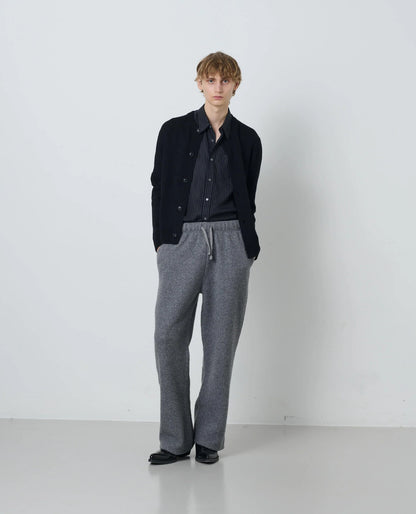 SUNFLOWER Wool Pants Grey Melange 着用イメージ 正面