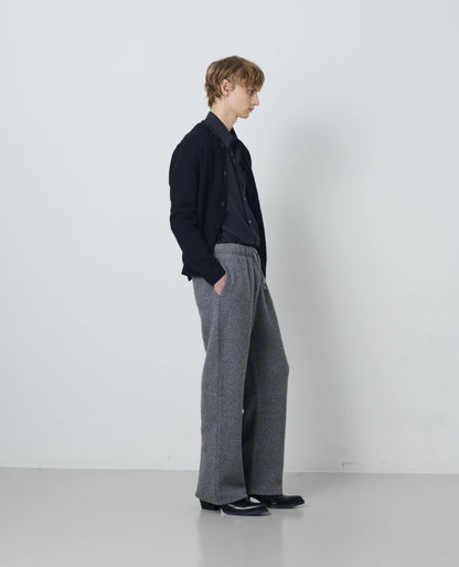 SUNFLOWER Wool Pants Grey Melange 着用イメージ 側面