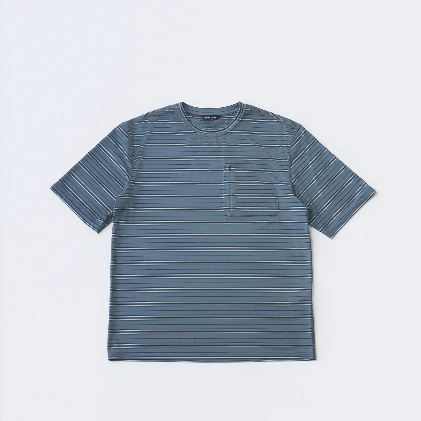 Hiking Patrol STRIPED SHORT SLEEVE NAVY MIXED フロントデザイン 半袖トップス 全体ビュー