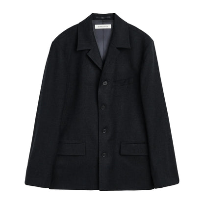 SUNFLOWER 4 Button Blazer Tropical Wool Black 商品画像 正面