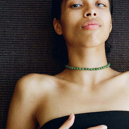 Tiny Boule Collar Jade　着用