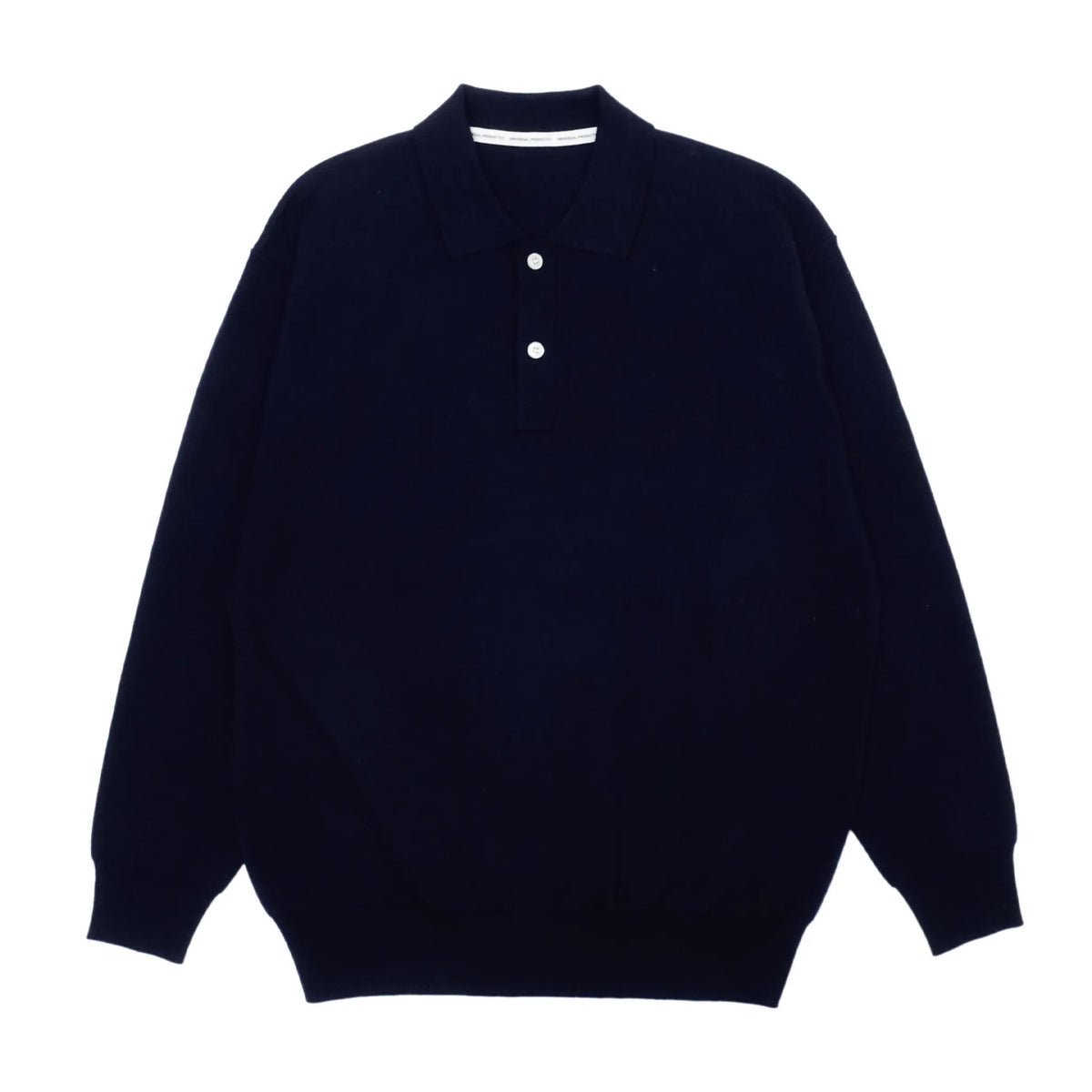 UNIVERSAL PRODUCTS. High Gauge Knit Polo Navy 商品画像 正面