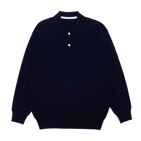 UNIVERSAL PRODUCTS. High Gauge Knit Polo Navy 商品画像 正面