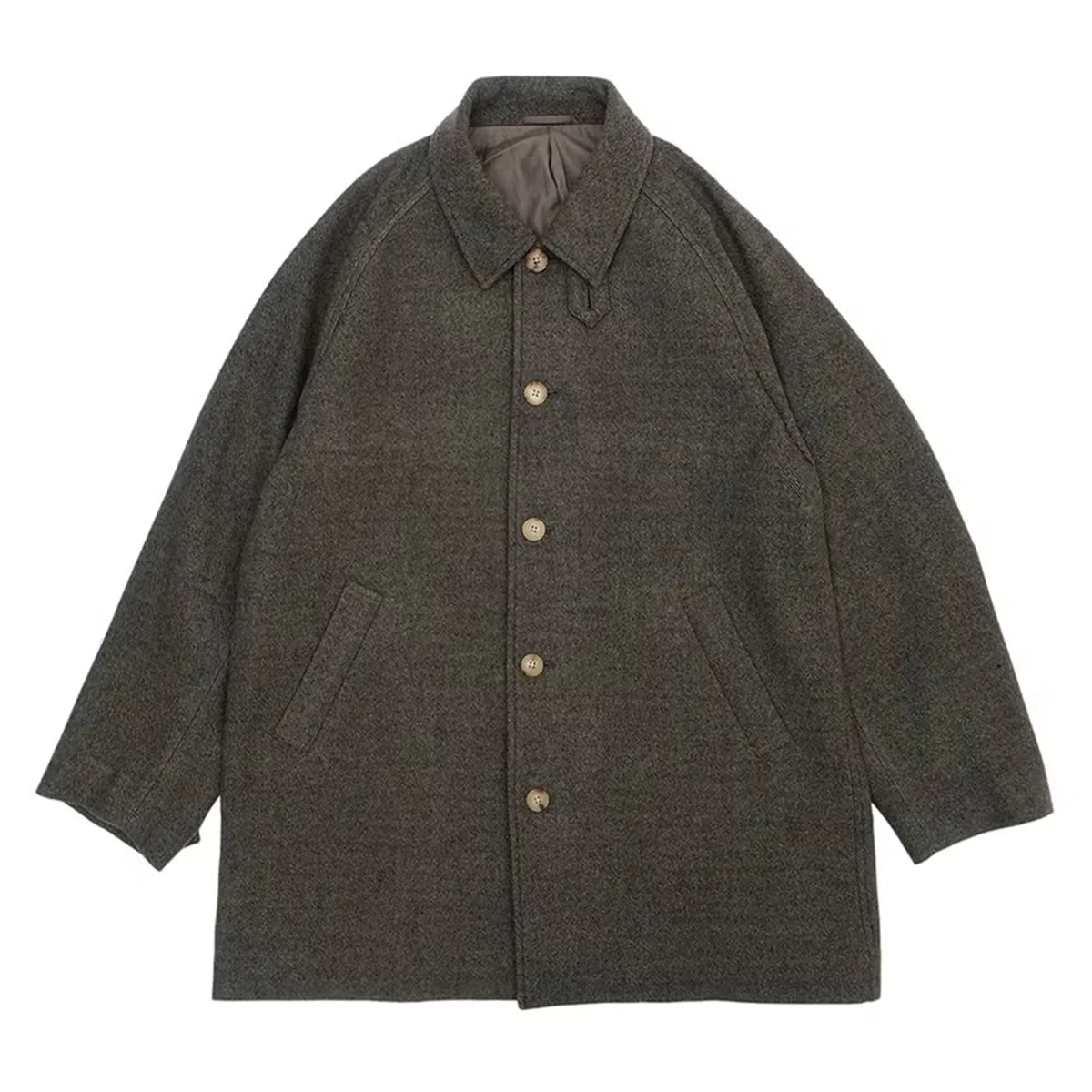 UNIVERSAL PRODUCTS. Lamb Wool Car Coat Khaki 商品画像 正面