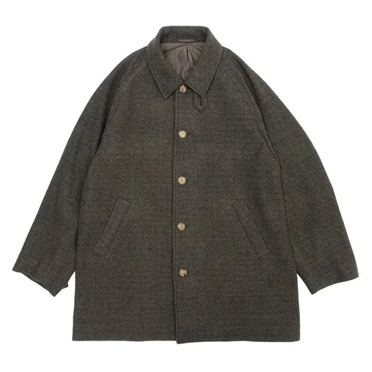 UNIVERSAL PRODUCTS. Lamb Wool Car Coat Khaki 商品画像 正面
