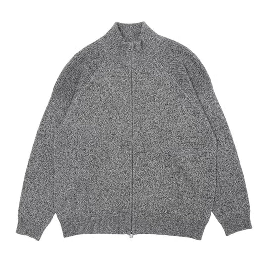 UNIVERSAL PRODUCTS. Wool Cotton Drivers Knit Gray 商品画像 正面