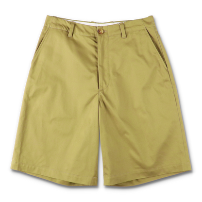 UNIVERSAL PRODUCTS. NO TUCK CHINO SHORTS CAMEL【251-60511A】(N)