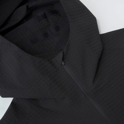 Hiking Patrol WAYPOINT RIPSTOP HOODED JACKET CHARCOAL BLACK 首元ディテール ファスナー仕様 止水ジップ仕様