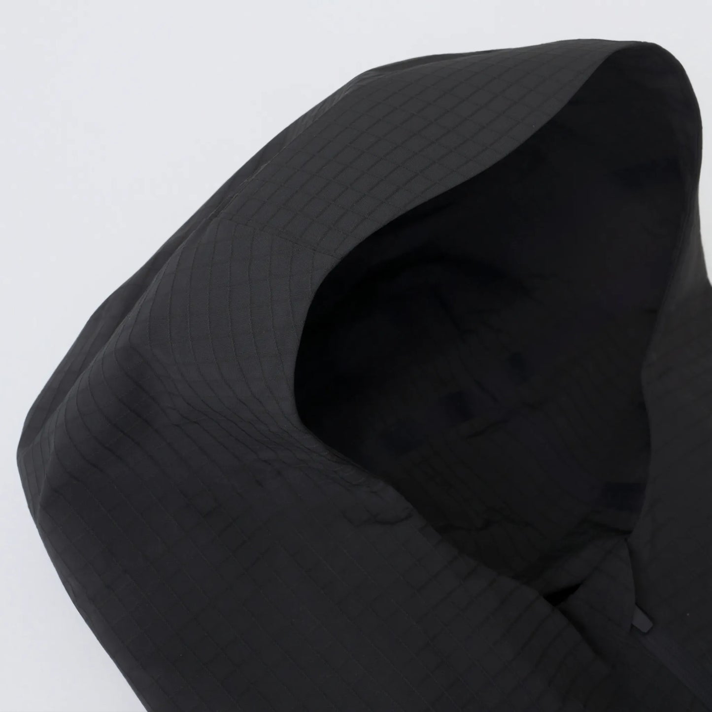 Hiking Patrol WAYPOINT RIPSTOP HOODED JACKET CHARCOAL BLACK フードディテール 