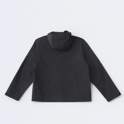 Hiking Patrol WAYPOINT RIPSTOP HOODED JACKET CHARCOAL BLACK バックデザイン 背面シルエット