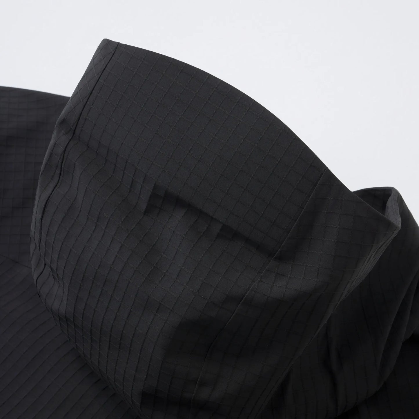 Hiking Patrol WAYPOINT RIPSTOP HOODED JACKET CHARCOAL BLACK フードディテール