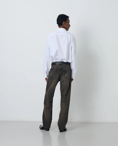 SUNFLOWER Loose Denim Dirty Tint 着用イメージ 背面