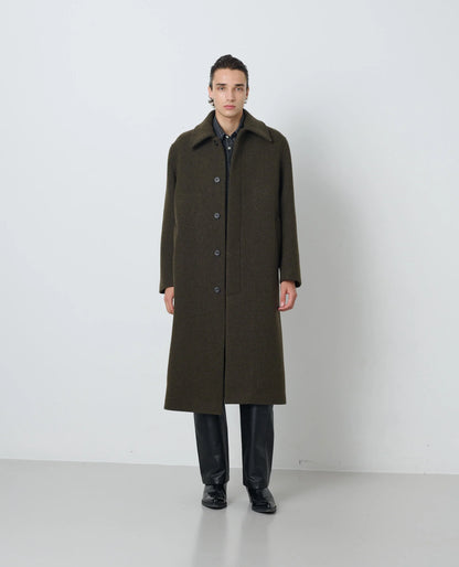 SUNFLOWER Winter Coat Green Moss 着用イメージ 正面