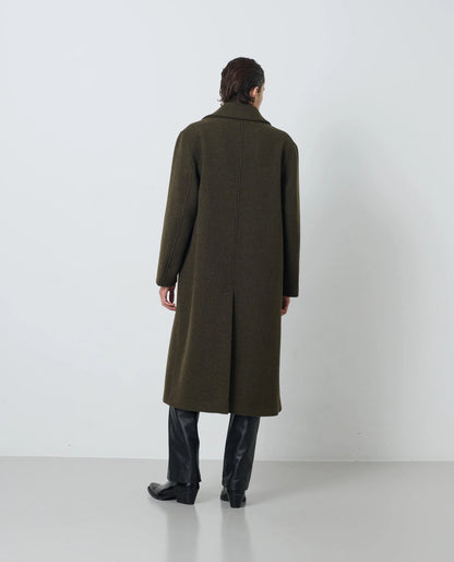 SUNFLOWER Winter Coat Green Moss 着用イメージ 背面