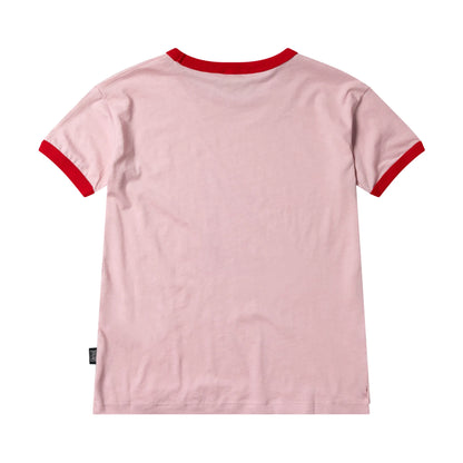 ARIES Who Knows SS Ringer Tee Pink【AR40091.05】(N)