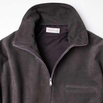 ENCOMING Leather Front Zip Blouson Black【LFPZBL-B】ネック箇所詳細