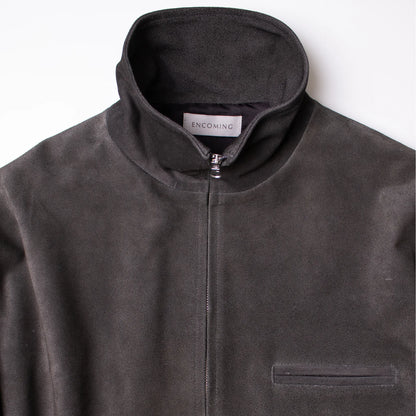 ENCOMING Leather Front Zip Blouson Black【LFPZBL-B】ネック箇所詳細 ジップ