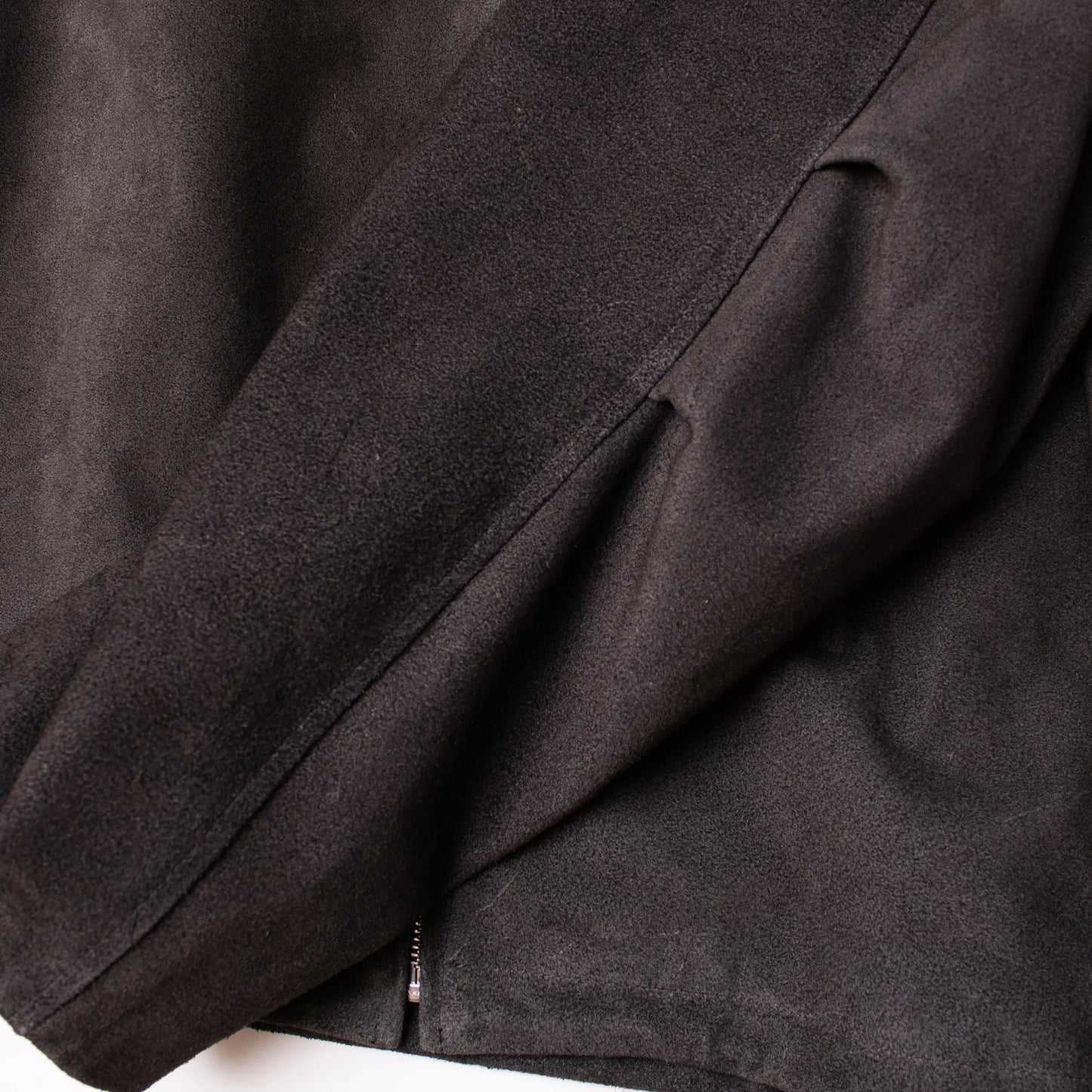 ENCOMING Leather Front Zip Blouson Black【LFPZBL-B】袖ディテール