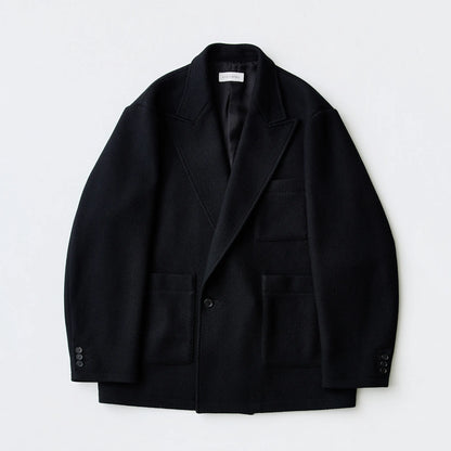 ENCOMING Relaxed Doubled Jacket Black【RDBJKT-B】フロント画像