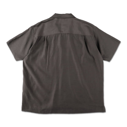 UNIVERSAL PRODUCTS OPEN COLLOR S/S SHIRTS CHARCOAL【251-60304】(N)
