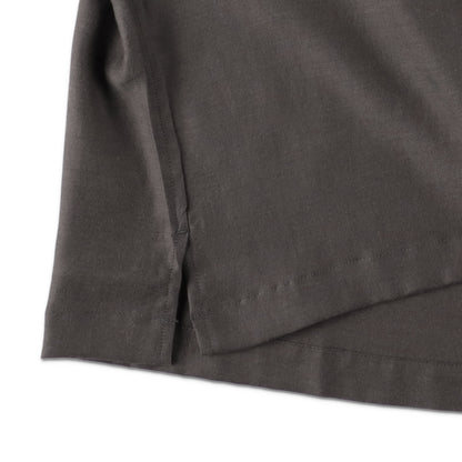 UNIVERSAL PRODUCTS OPEN COLLOR S/S SHIRTS CHARCOAL【251-60304】(N)