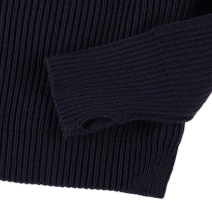 NAVY CREWNECK Navy Blue - ANDERSEN-ANDERSEN 袖口部分のディテール
