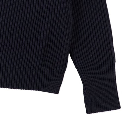 NAVY CREWNECK Navy Blue - ANDERSEN-ANDERSEN 裾部分のディテール