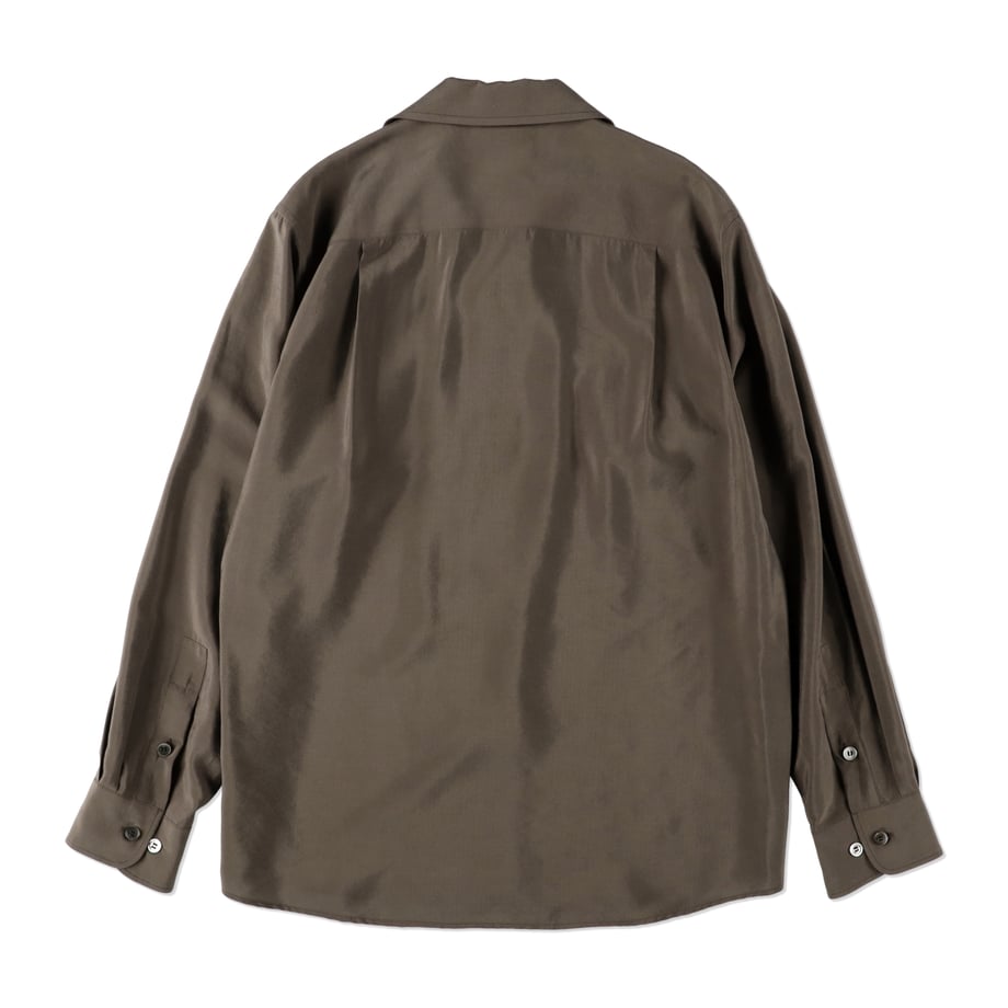 ENCOMING  OPEN COLLAR SHIRT BROWN【OPSH-BR】(N)