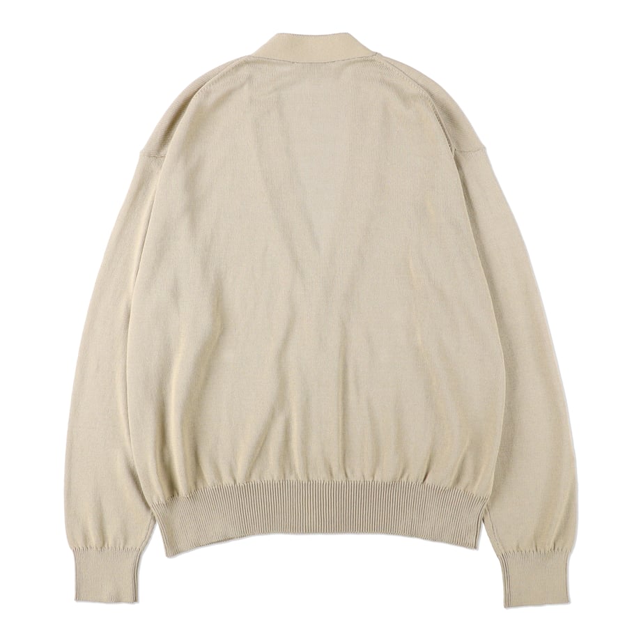 STUDIO NICHOLSON 7GG CARDIGAN "FRIEZE" LICHEN【SNM-1113】