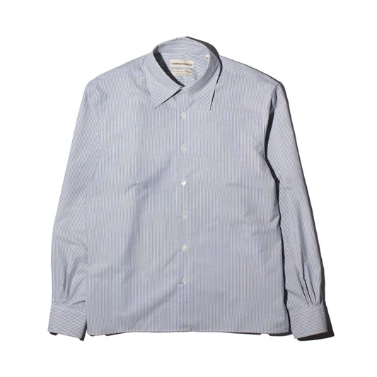 WHITE/BLUE STRIPES CAMISA SHIRT – CAMISAS MANOLO 正面全体画像