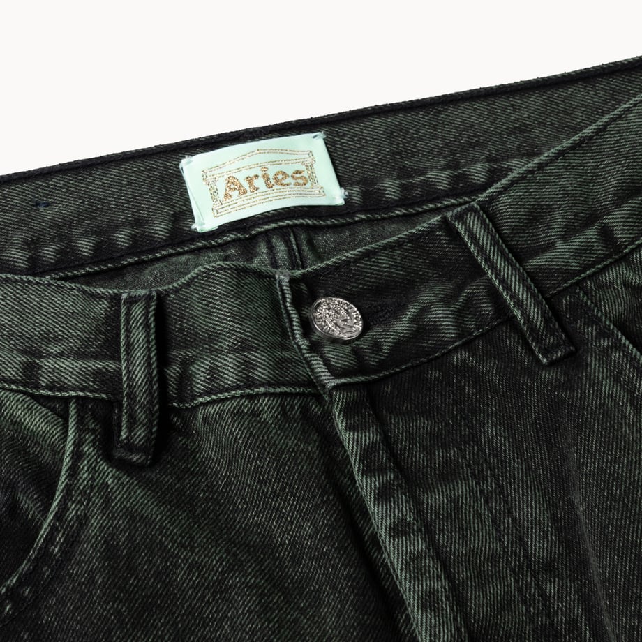 ARIES Acid Wash Batten Jean Forest Green【AR31313.02】(N)