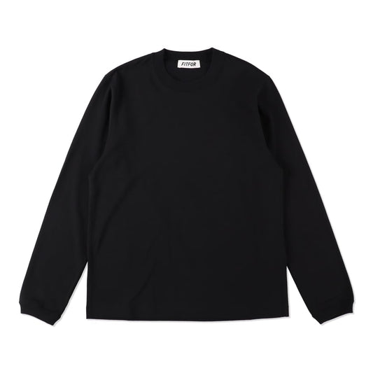 FITFOR BASIC LONG SLEEVE TEE BLACK【#J204】(N)