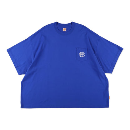 【S9-1】SEE SEE SUPER BIG FLAT POCKET TEE【LA BLUE】