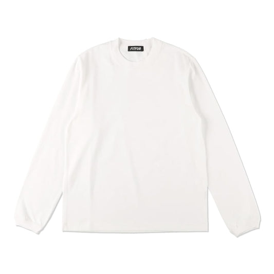 FITFOR BASIC LONG SLEEVE TEE WHITE【#J204】(N)